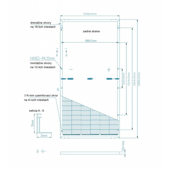 SOLAR MONO HALF-CUT MODULE UL-460 - 144HV